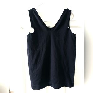 Vanity Fair Tank Spanx Top Black Sz-XL